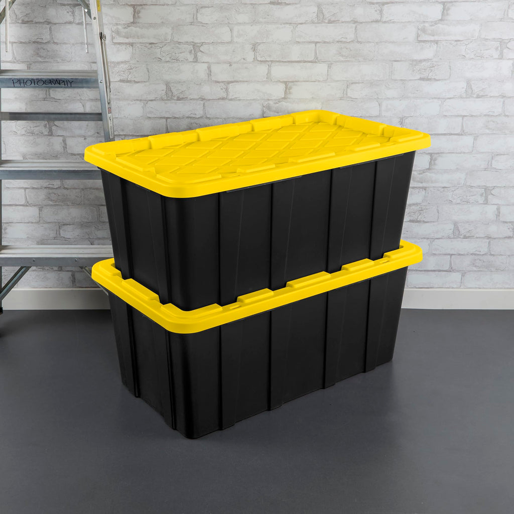STERILITE 4-Pack Heavy-Duty Plastic Storage Bins with Lids