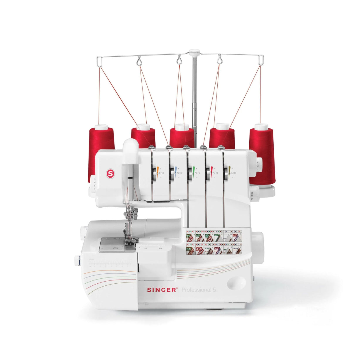 Singer Professional 5 Serger Sewing Machine, 2-5 Thread, 1300 SPM, Auto Tension, Differential Feed